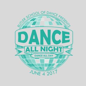 Dance All Night logo - on gray
